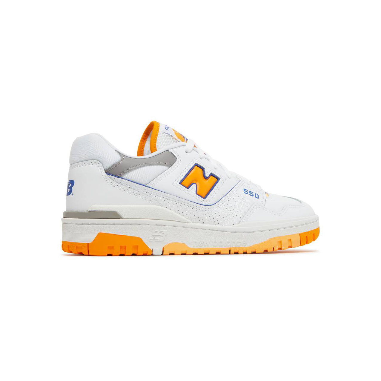 New Balance 550 Schuhe Herren Weiß und Orange Vibrante Retro Sportive