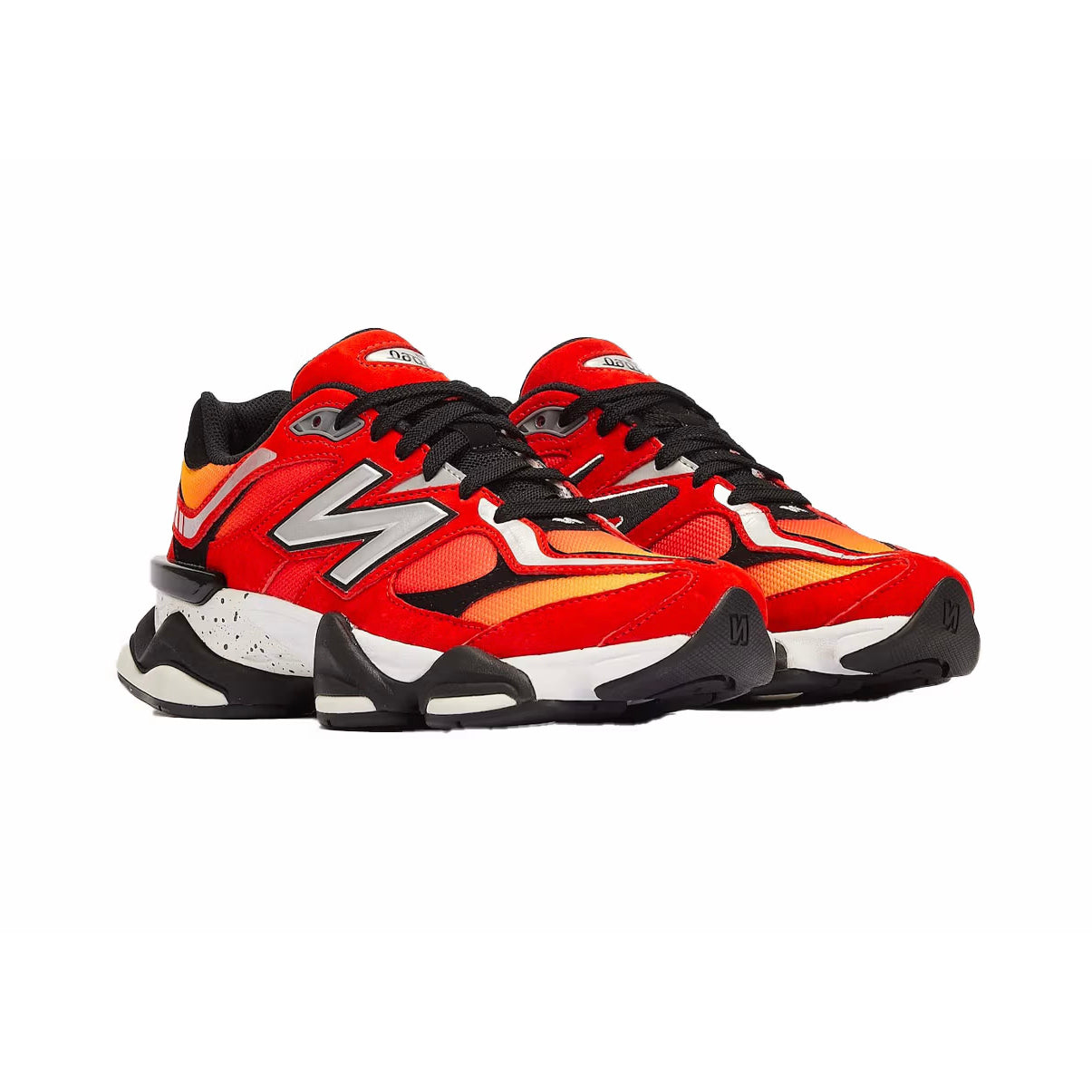 New Balance 9060 Schuhe Herren Rot Gelb und Schwarz Design Futuristico