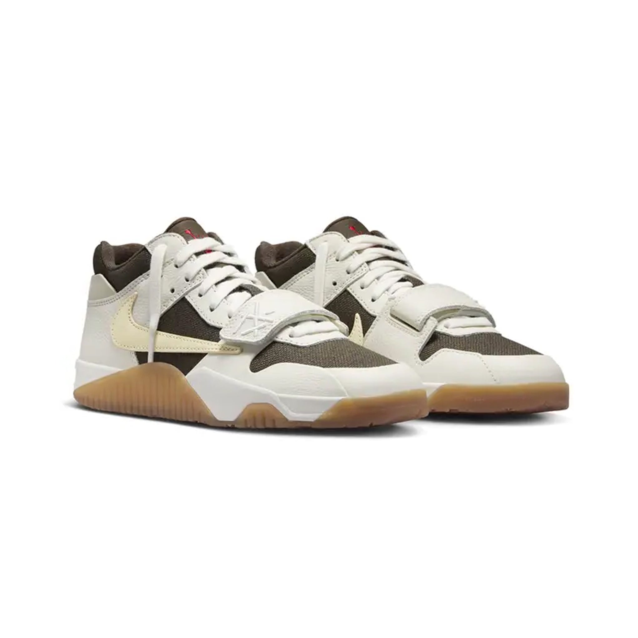 Nike Jordan Jumpman Jack Low x Travis Scott Sail Braun Weiß