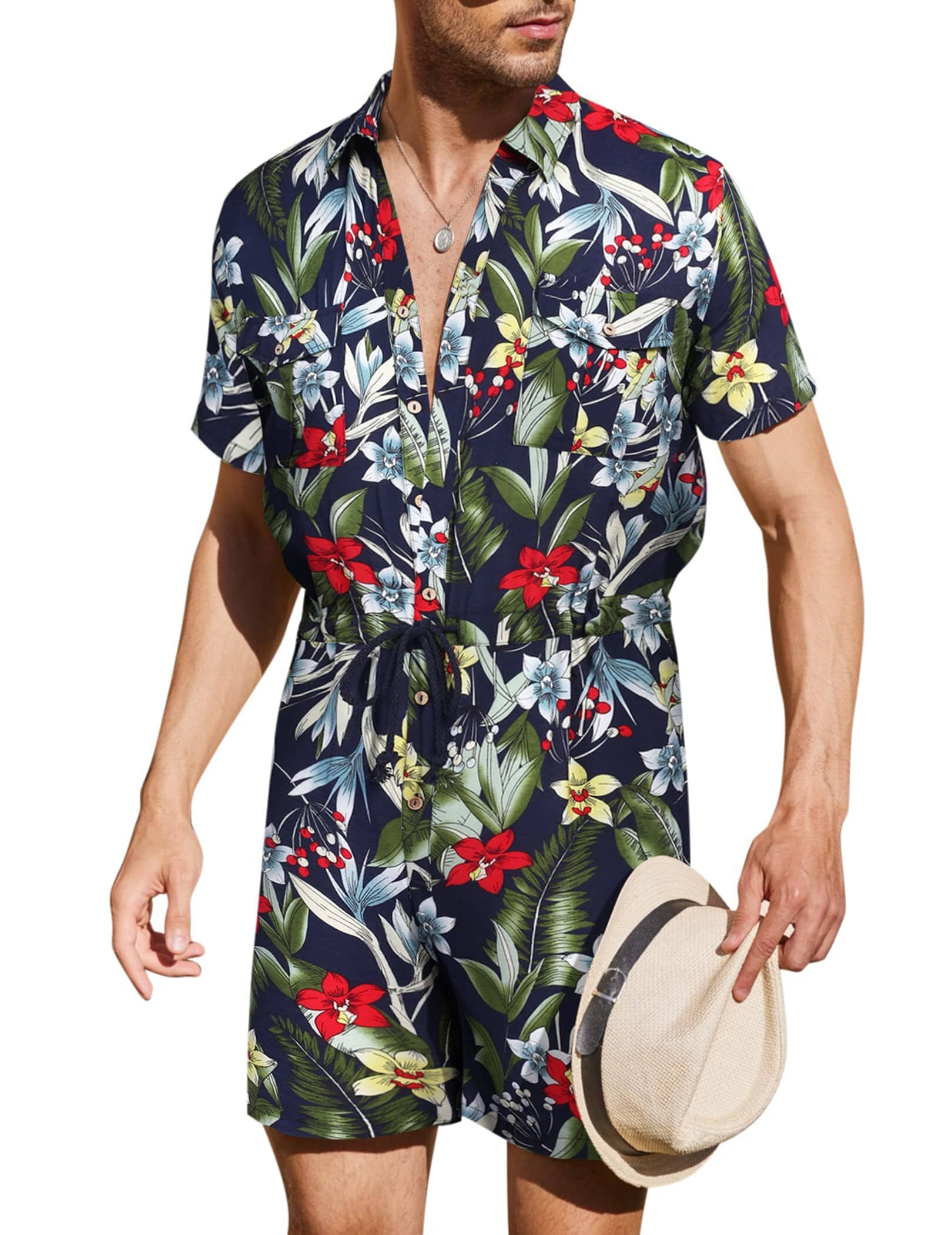 Blumen One Teil Hawaii Jumpsuit (US Only)