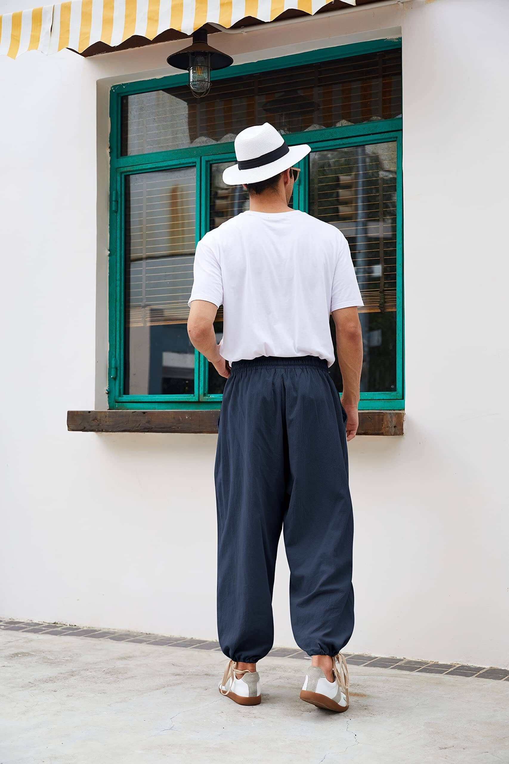 Baumwolle Leinen Stil Lockere Yoga Hose