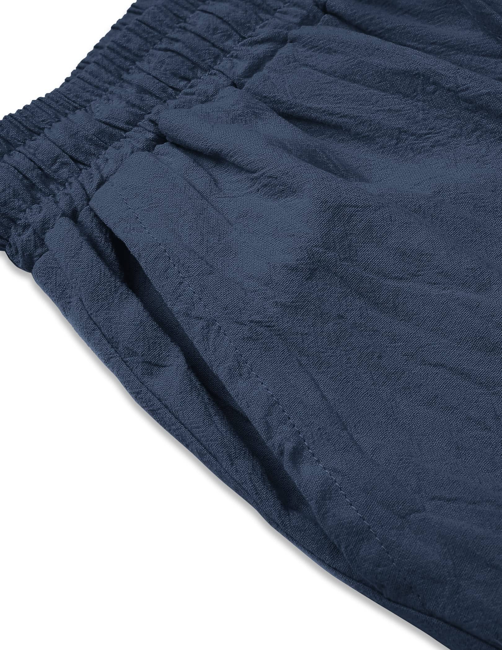 Baumwolle Leinen Stil Lockere Yoga Hose