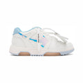 Off-Weiß Out Of Office Sneaker Leder Weiß und Blau Iridescenti Herren