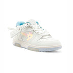 Off-Weiß Out Of Office Sneaker Leder Weiß und Blau Iridescenti Herren