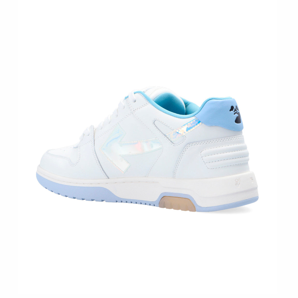 Off-Weiß Out Of Office Sneaker Leder Weiß und Blau Iridescenti Herren