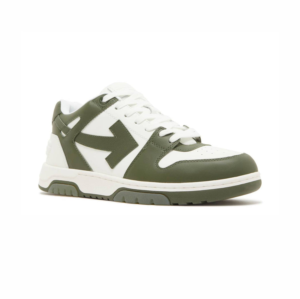 Off-Weiß Out Of Office Sneaker Leder Weiß und Khaki Herren