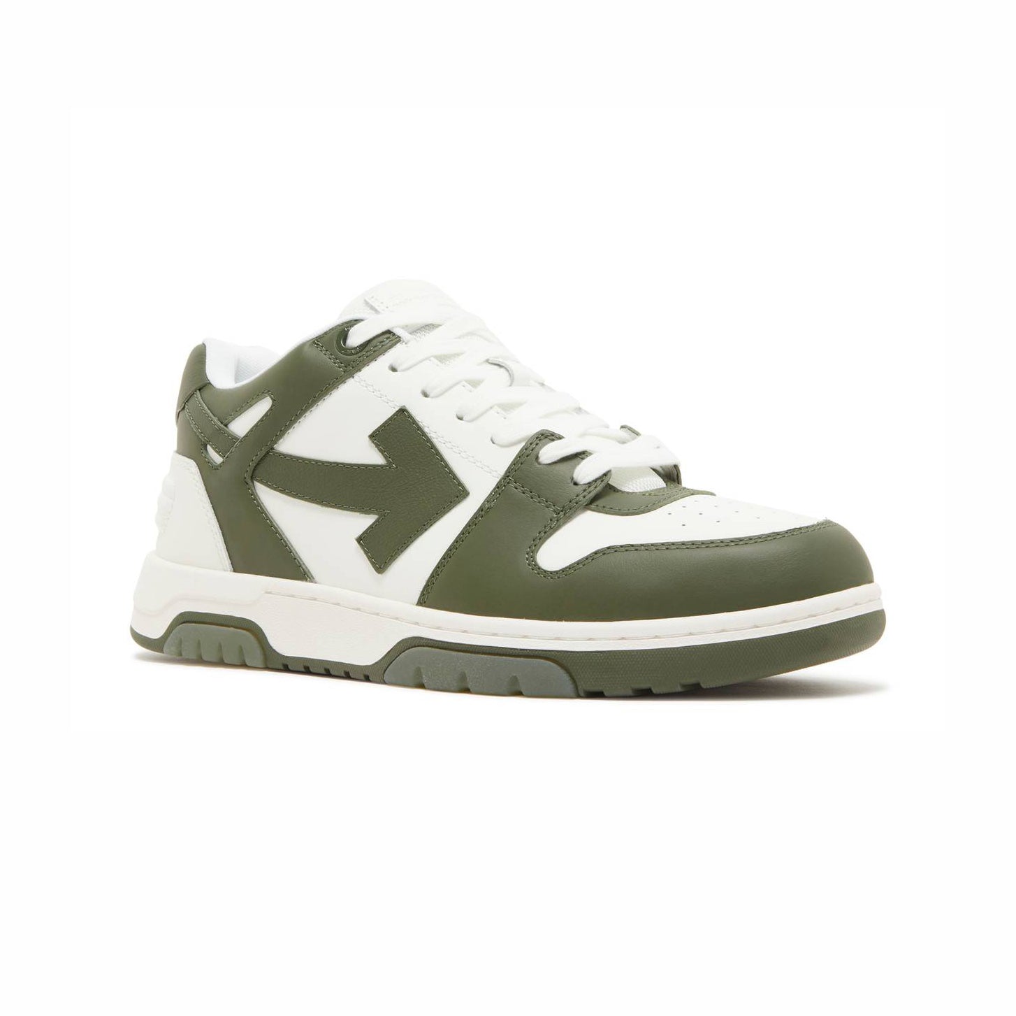Off-Weiß Out Of Office Sneaker Leder Weiß und Khaki Herren