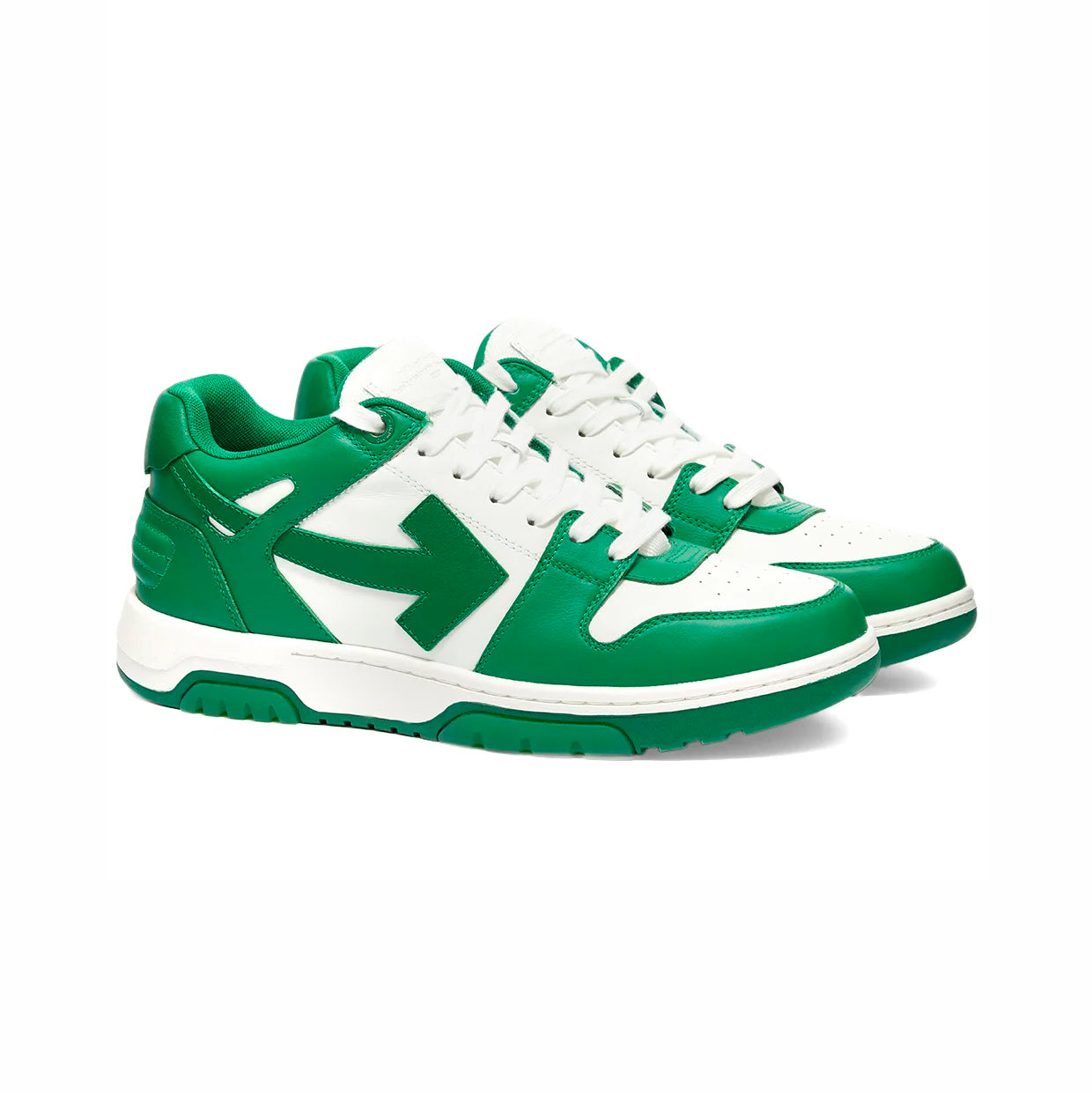 Off-Weiß Sneaker Out Of Office Leder Grün Weiß Herren Casual
