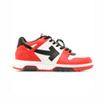Off-Weiß Out Of Office Sneaker Leder Weiß Rot und Schwarz Herren