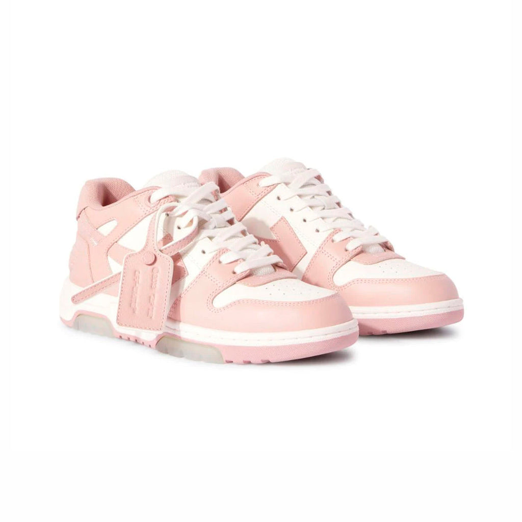 Off-Weiß Out Of Office Sneaker Leder Rosa und Weiß Herren