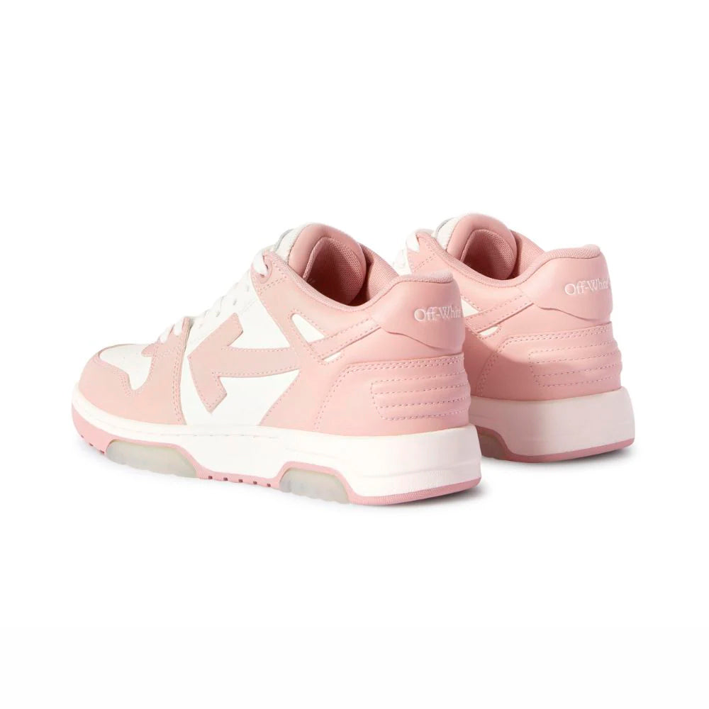Off-Weiß Out Of Office Sneaker Leder Rosa und Weiß Herren