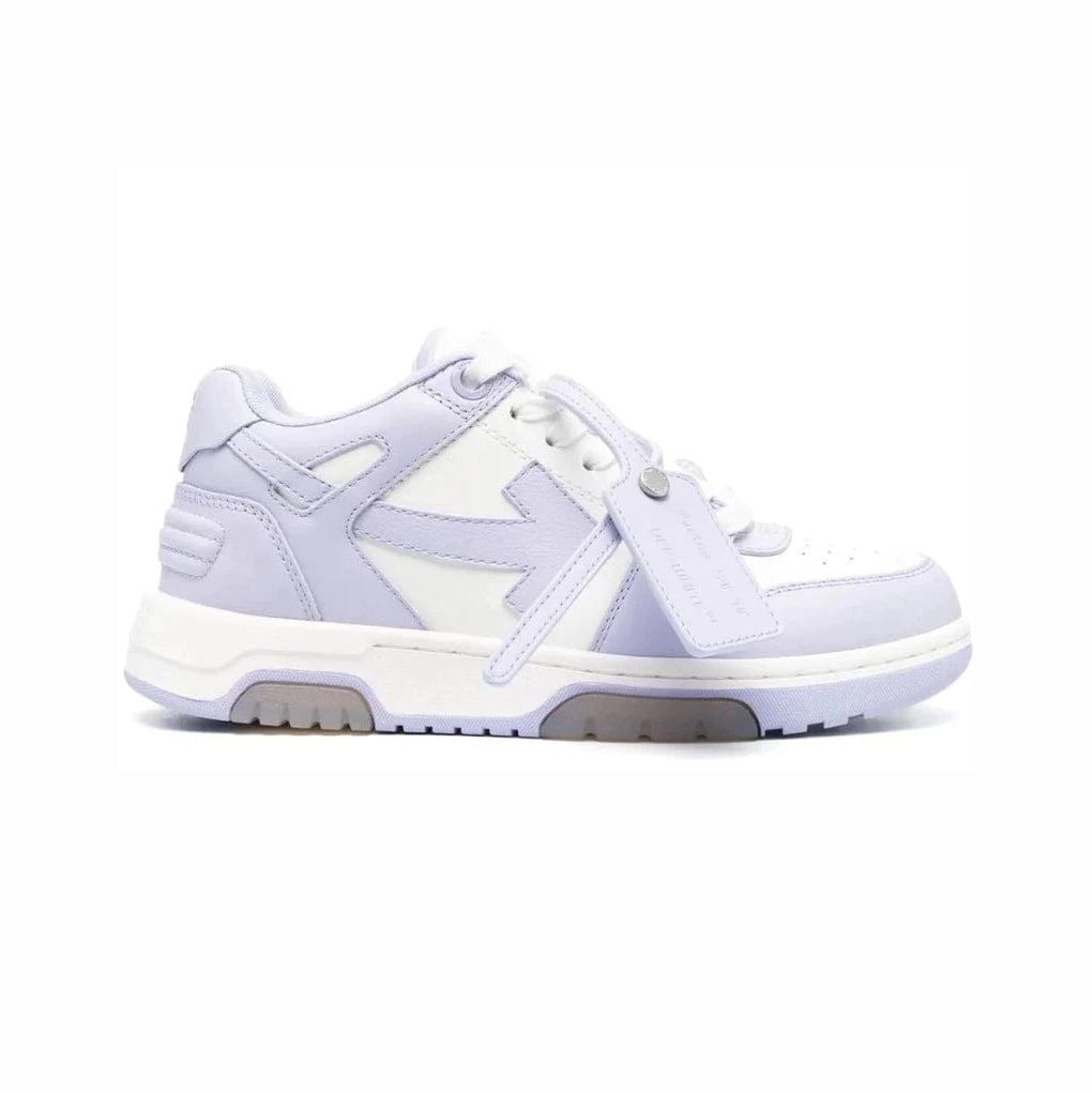 Off-Weiß Out Of Office Sneaker Leder Weiß und Lilla Herren