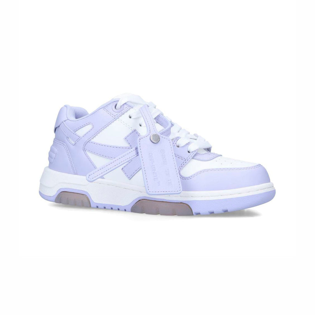 Off-Weiß Out Of Office Sneaker Leder Weiß und Lilla Herren