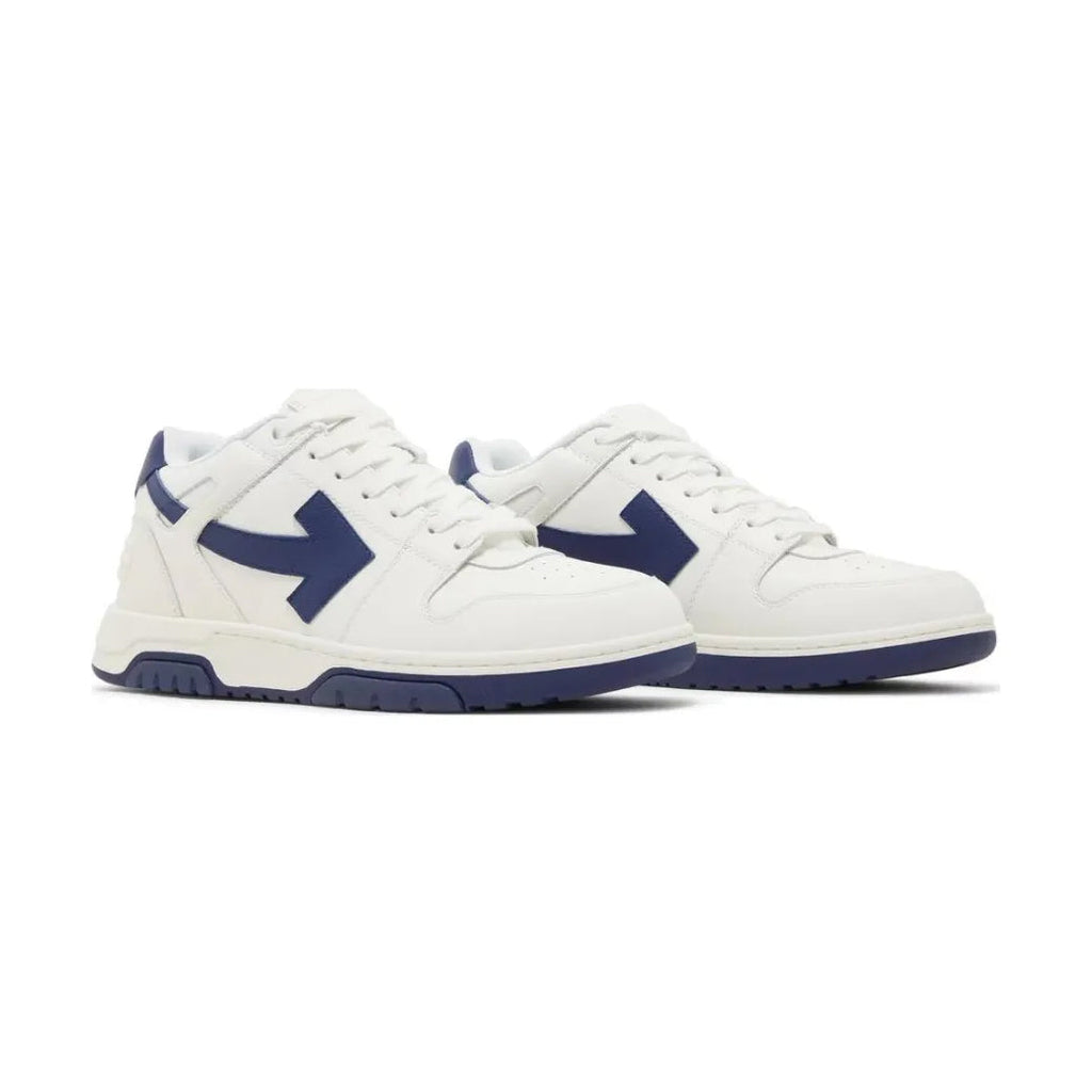 Off-Weiß Out Of Office Sneaker Leder Weiß und Blau Herren Elegant