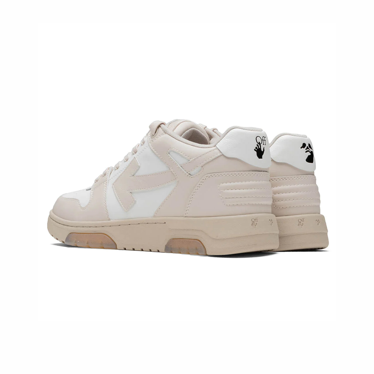 Off-Weiß Out Of Office Sneaker Leder Weiß und Beige Herren Elegant