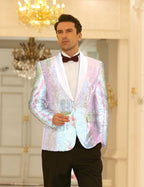 Shiny Sequin Blazer Tuxedo Anzug