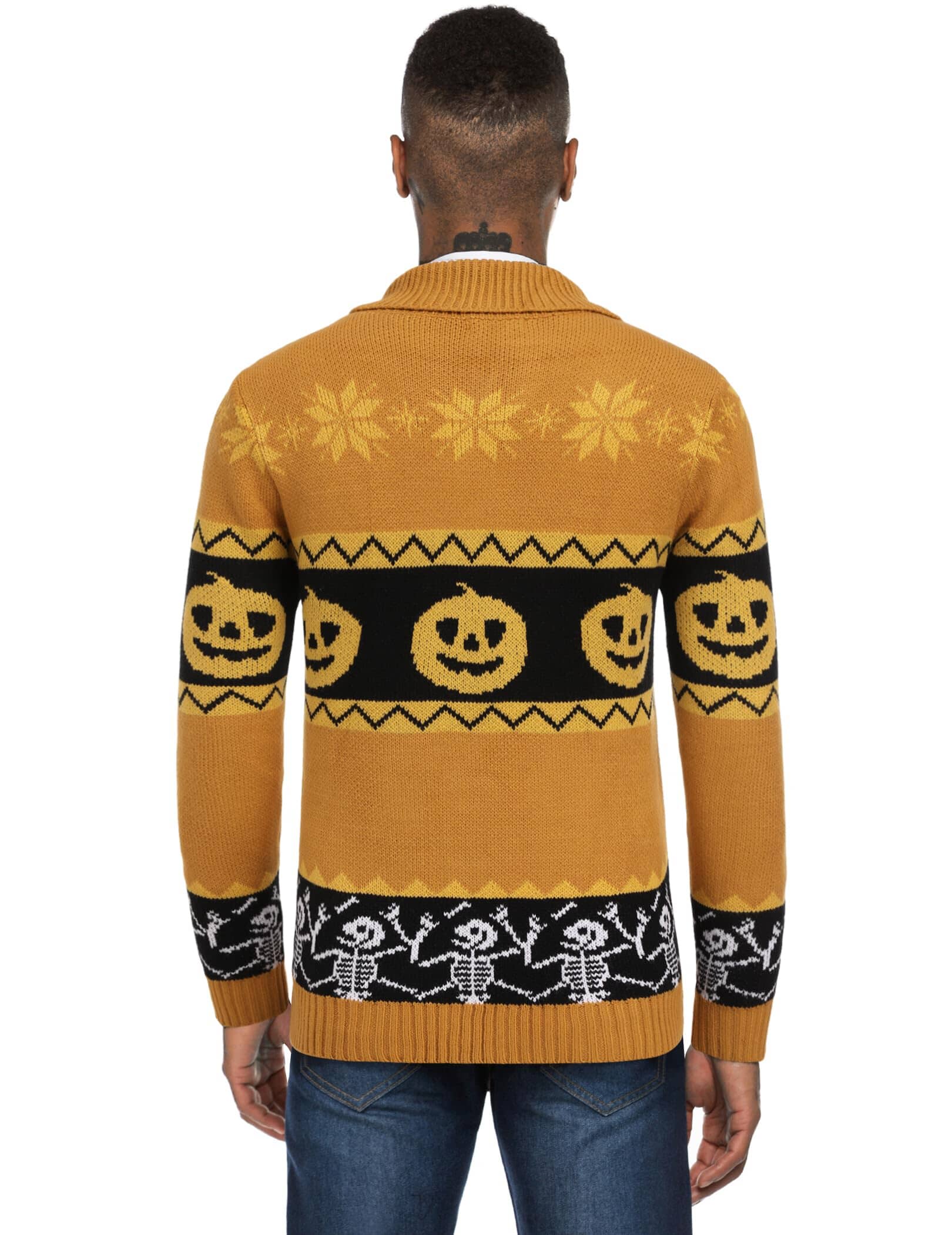 Schalkragen Kragen Strick Cardigans Knopf Down Pullover