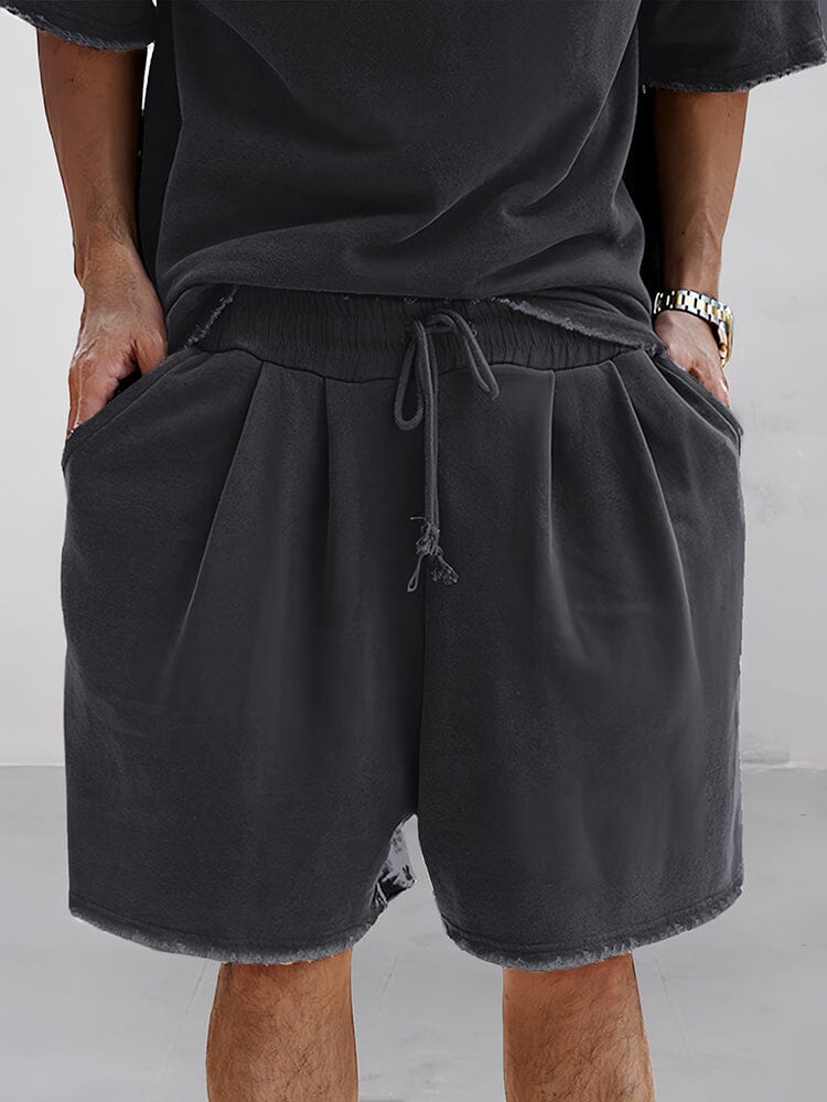 Casual Lockere Fit Baumwolle Sports Tee/ Sports Shorts
