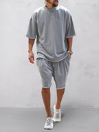 Casual Lockere Fit Pure Baumwolle Sports T-Hemd/ Sports Shorts