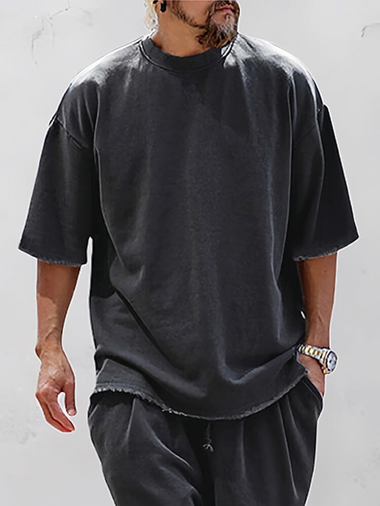 Casual Lockere Fit Pure Baumwolle Sports T-Hemd/ Sports Shorts