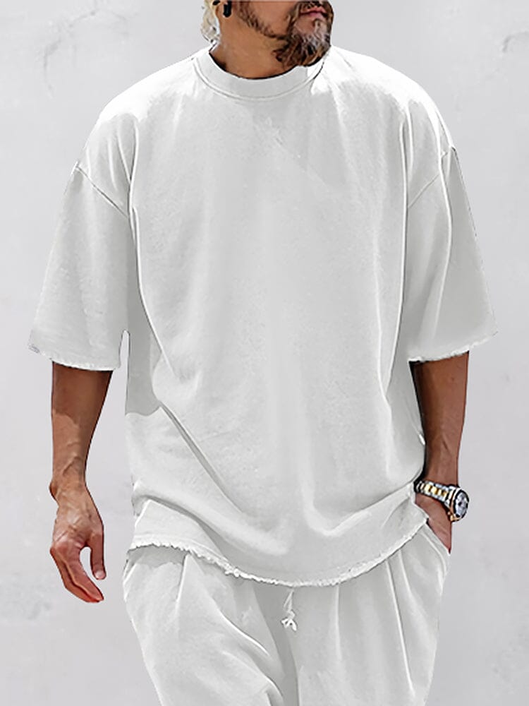 Casual Lockere Fit Pure Baumwolle Sports T-Hemd/ Sports Shorts