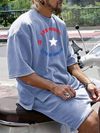Casual Word Printed Kurz Ärmel Sports Set