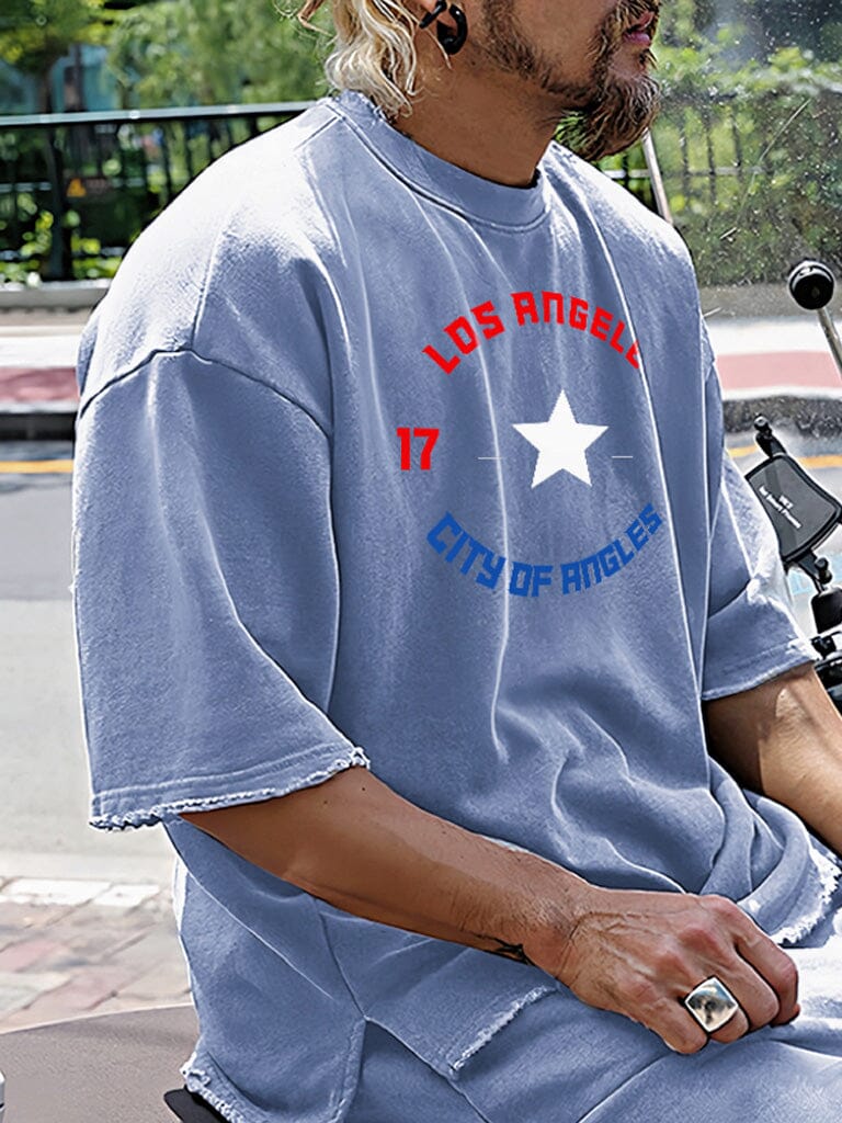 Casual Word Printed Kurz Ärmel Sports Set