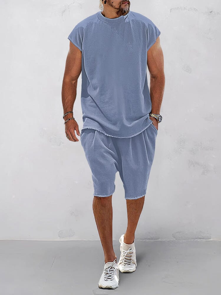 Casual Lockere Fit Baumwolle Trainingsanzug Set