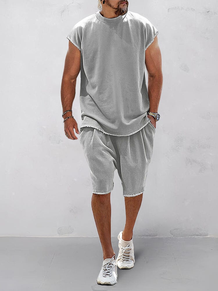 Casual Lockere Fit Baumwolle Trainingsanzug Set