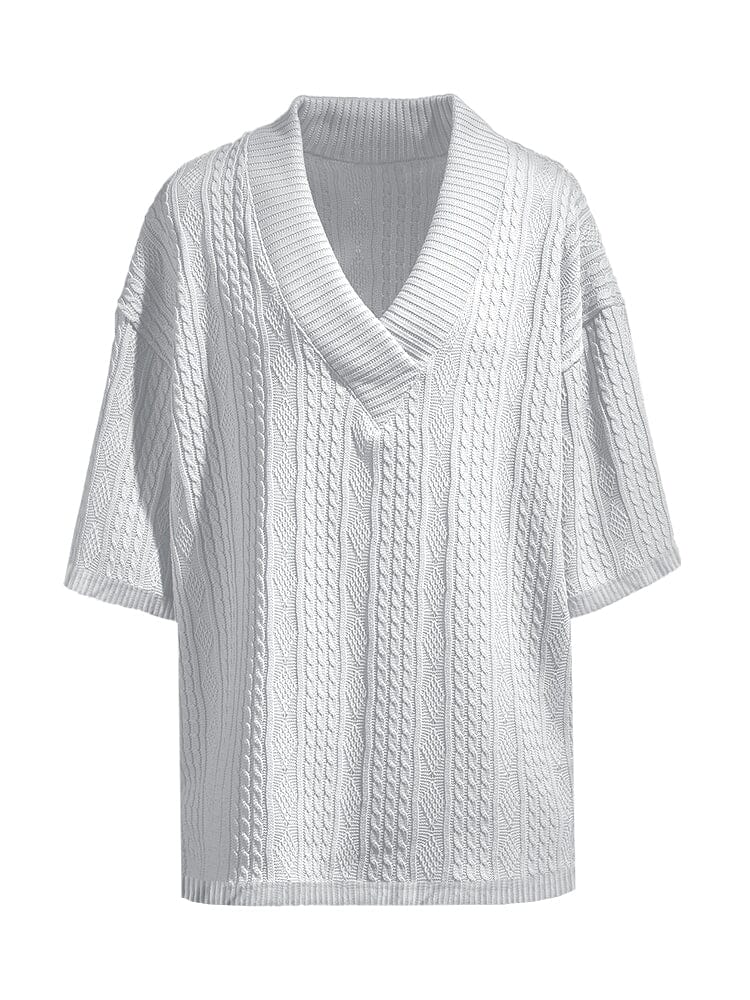 Casual Cable Strick T-Hemd Set