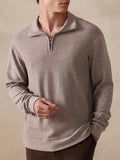 Stretchy Polo-Collor Pullover