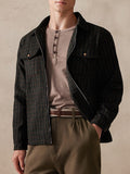 Plaid Wool-Blend Jacke
