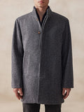 Casual Stand Kragen Tweed Mantel