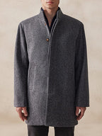 Casual Stand Kragen Tweed Mantel