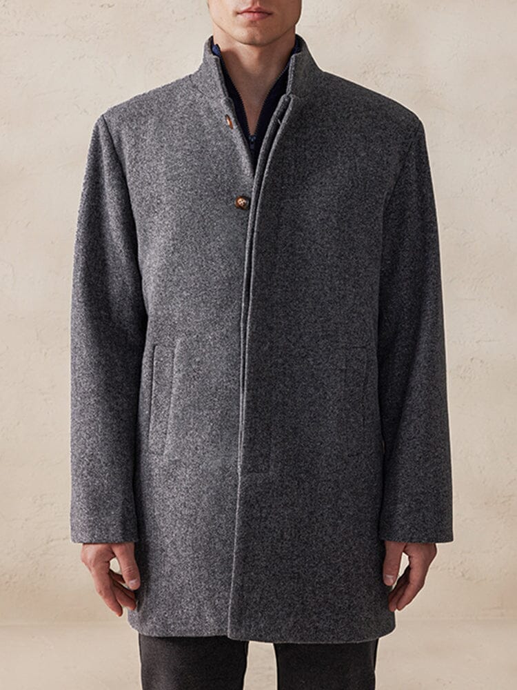 Casual Stand Kragen Tweed Mantel