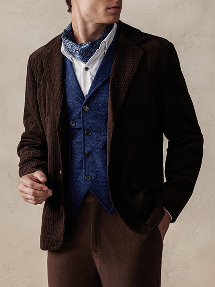 Elegant Corduroy Blazer Jacke
