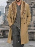 Warm Double-Breasted Tweed Mantel