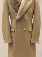 Warm Double-Breasted Tweed Mantel