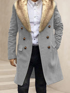 Comfy Double-Breasted Tweed Mantel