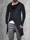 Stylish Asymmetrical Split Mit Kapuze Top
