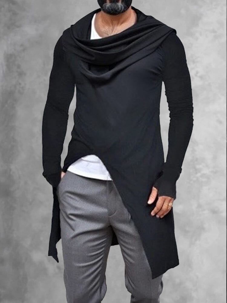 Stylish Asymmetrical Split Mit Kapuze Top