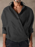 Unique Slant Knopf Placket Tops