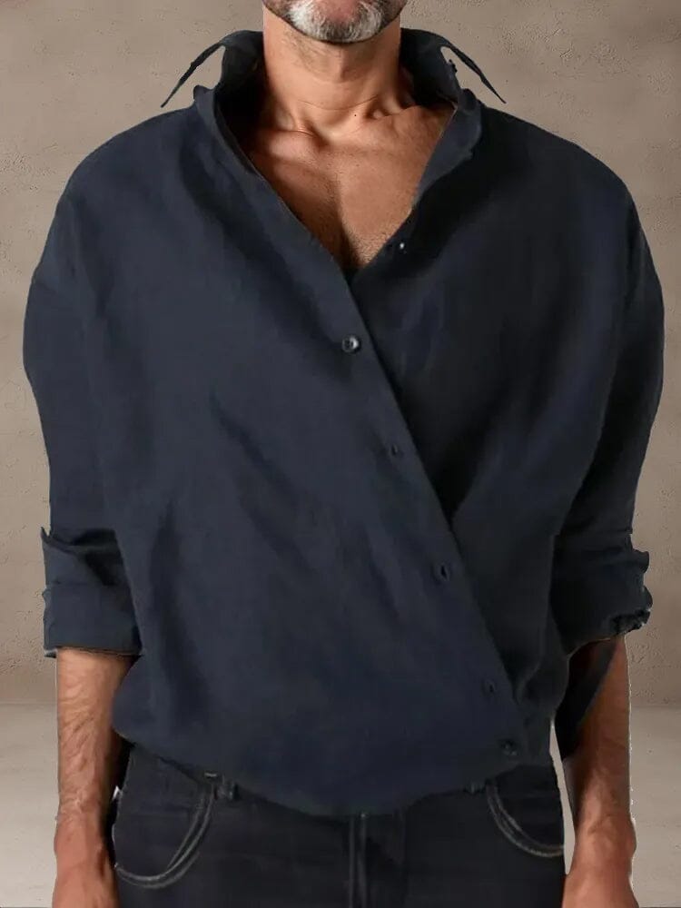 Unique Slant Knopf Placket Tops