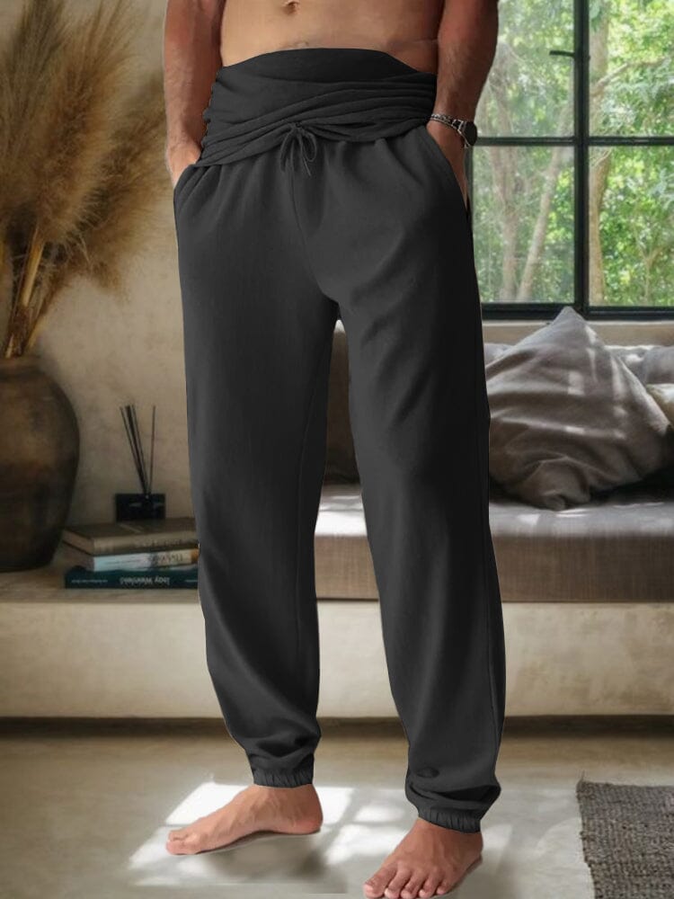 Casual Baumwolle Leinen Relaxed Hose