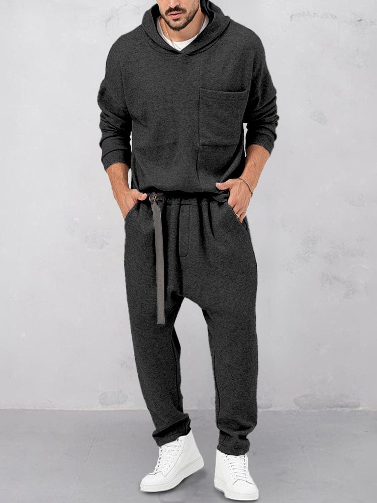 Casual Lockere Athleisure Hoodie Set