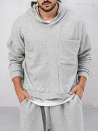 Casual Lockere Athleisure Hoodie Set