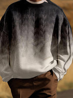 Stylish Gradient Sweatshirt with Shoulder Zip