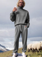 Simple Rollkragen Leisure 2-Teil Outfit