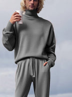 Simple Rollkragen Leisure 2-Teil Outfit