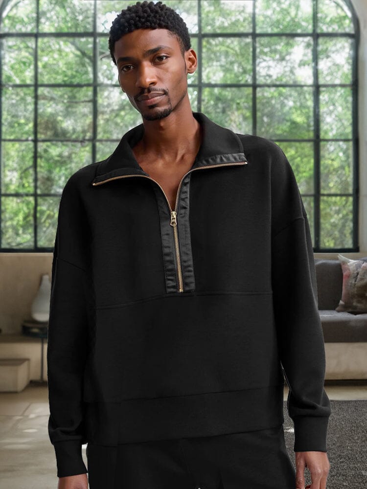 Athleisure Rollkragen Pullover Sweatshirt